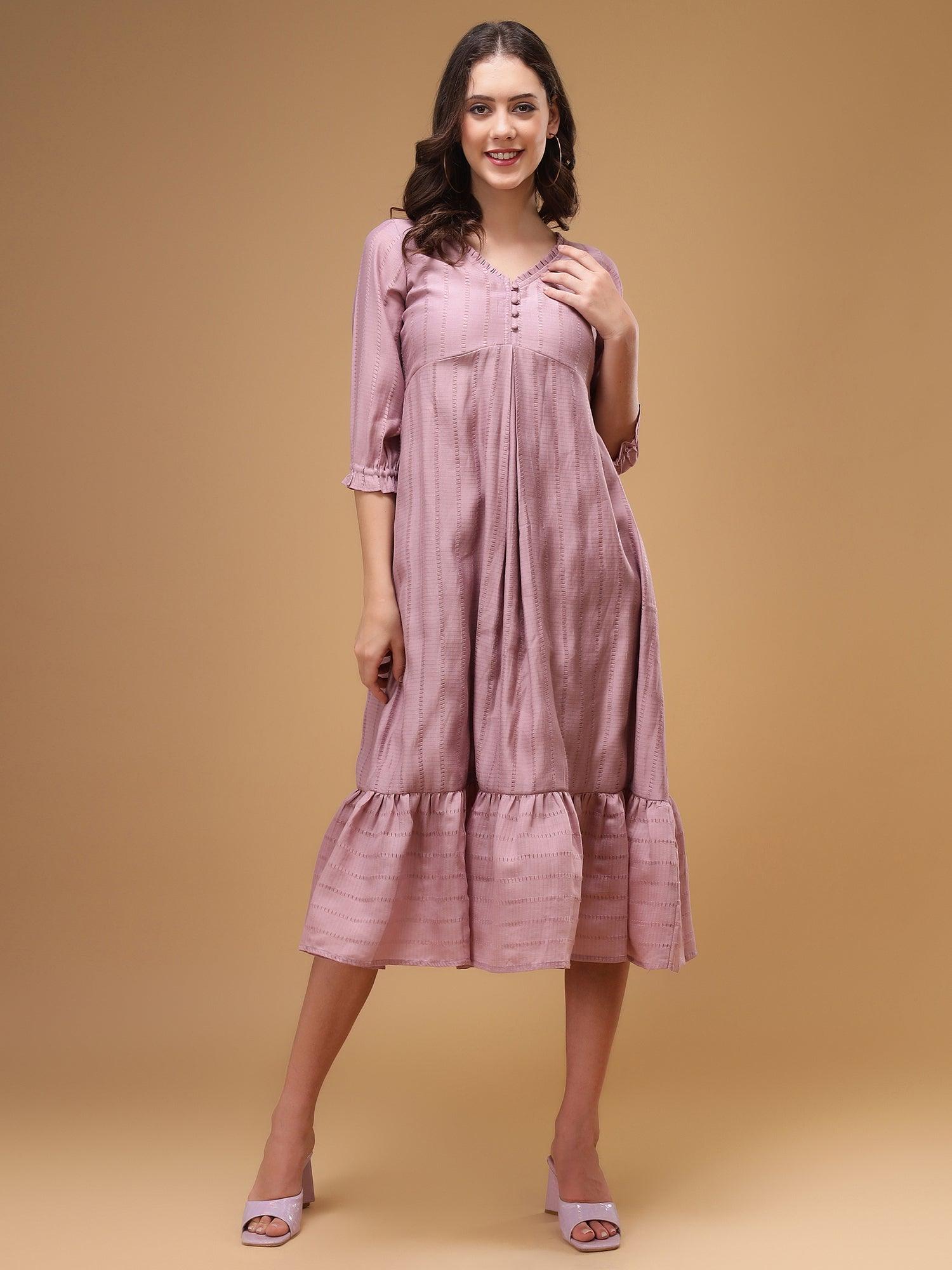 Bani Women Cotton A Line MIDI Dress